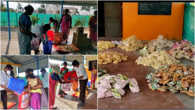 Kilinjikuppam Provisions given to the village people